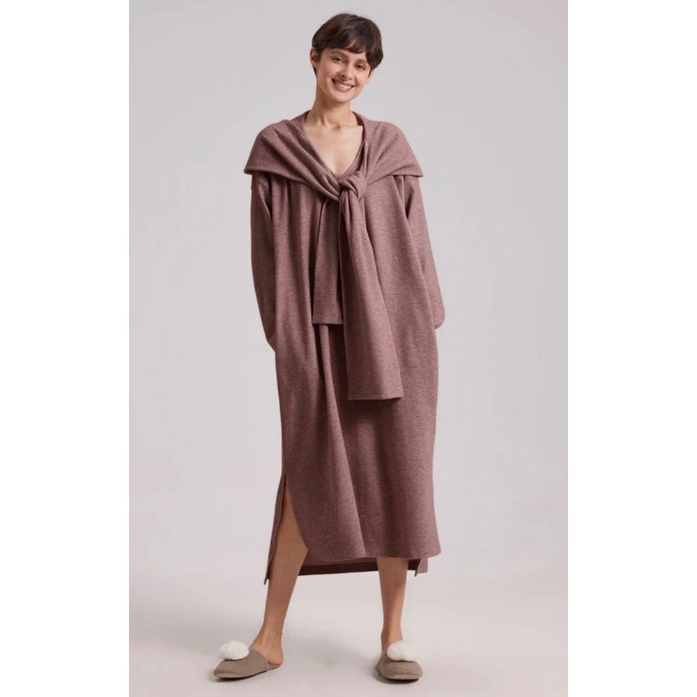 NAP Loungewear Oversized Hoodie Dress Scarf Tie Womens Large Sleep Cozy Heavy